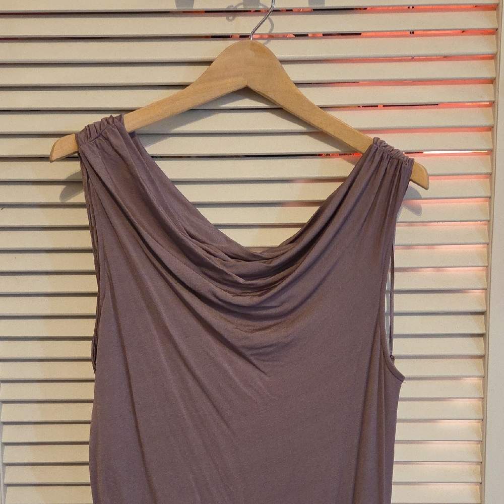 Anthropologie Asymmetrical Slim Midi Dress Purple Bodycon Sheath New